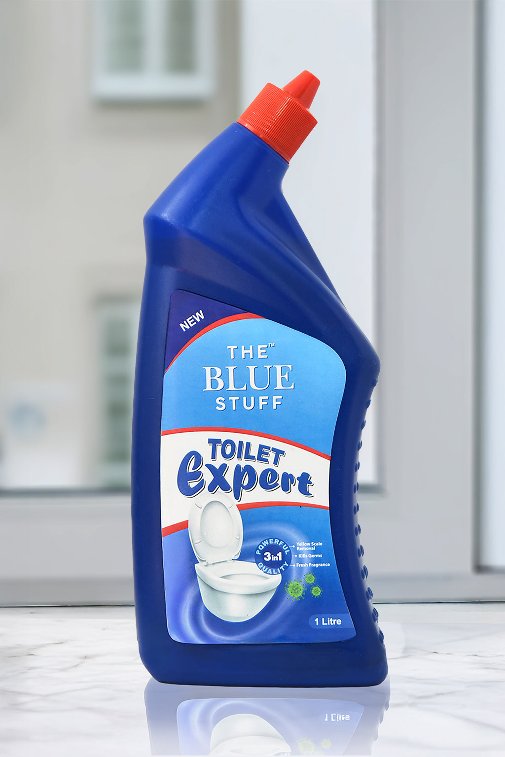 THE BLUE STUFF Toilet Expert - 3-in-1 Powerful Toilet Cleaner | Kills 99.9% Germs | Fresh Fragrance | 1 Litre
