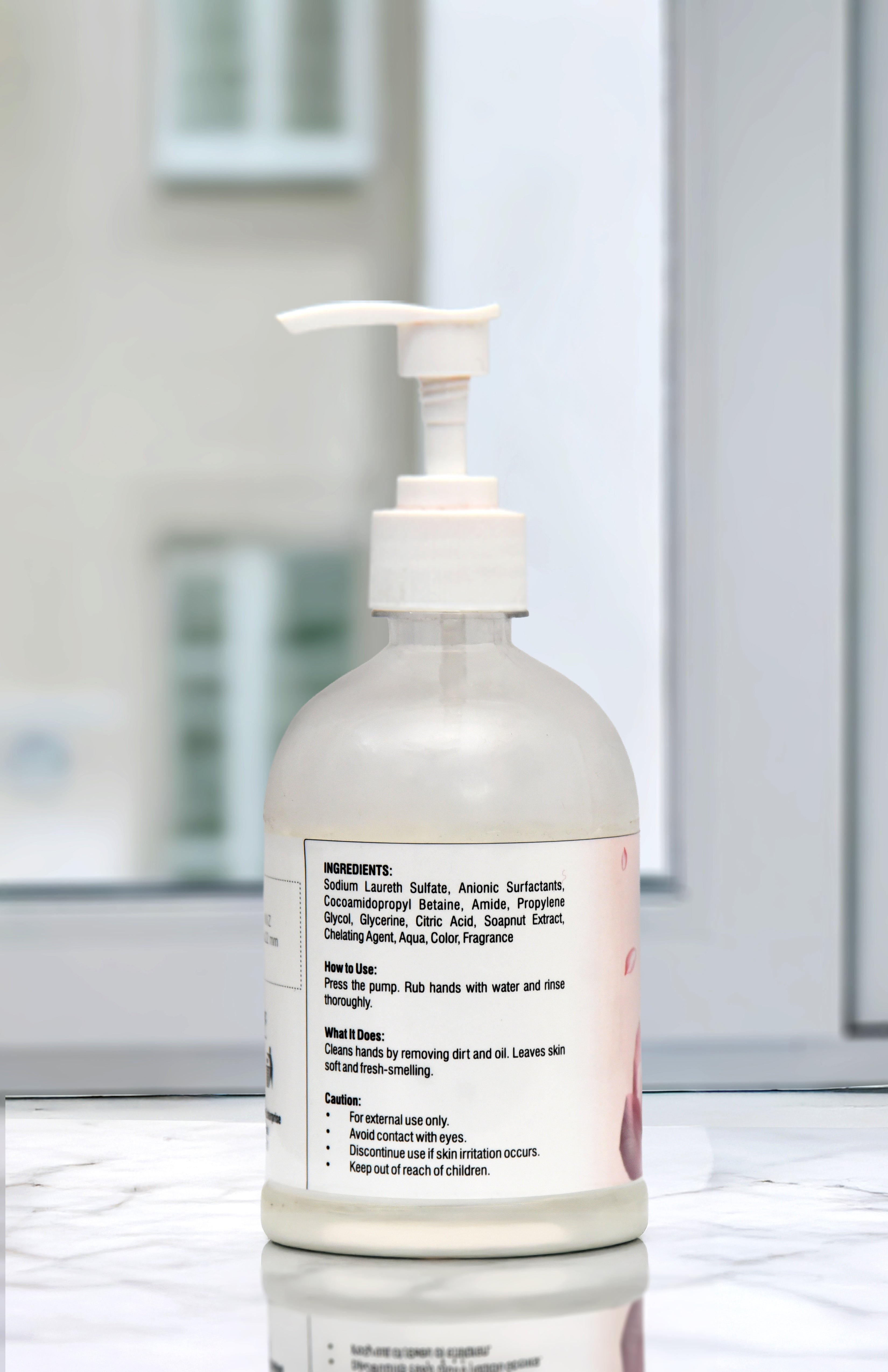 THE BLUE STUFF Silken Rose Hand Wash - Gentle Exfoliating Formula | Perfect Clean with Pure Glycerin | Moisturizing & Luxurious | 500ML