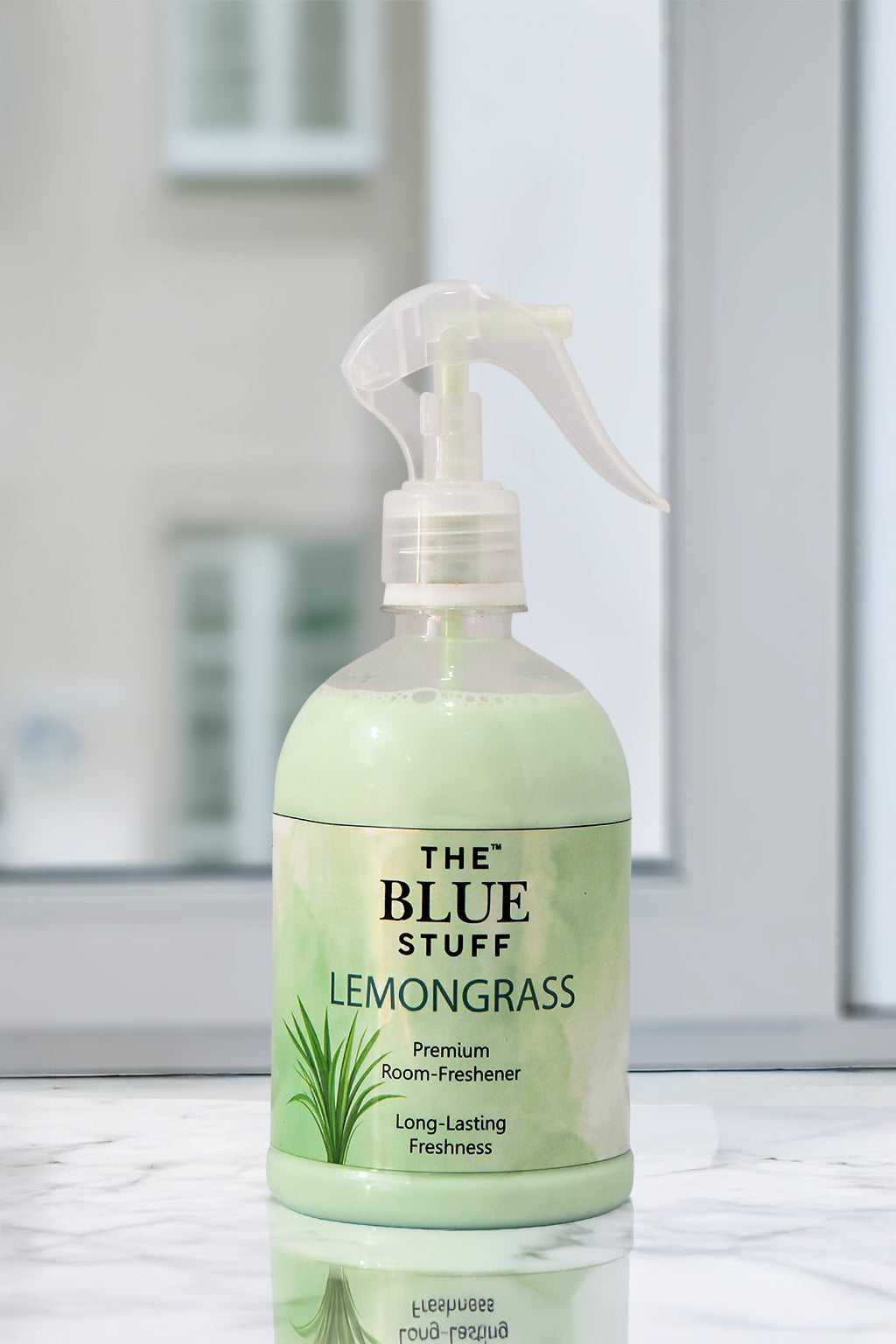 THE BLUE STUFF Lemongrass Premium Room Freshener | Refreshing Citrus Aroma | Odor Eliminator | Antibacterial Formula | 500ml