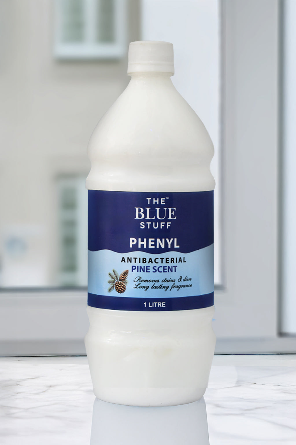 THE BLUE STUFF Phenyl - Antibacterial Pine Scent Floor Cleaner | Removes Stains & Dirt | Long Lasting Fragrance | 1 Litre